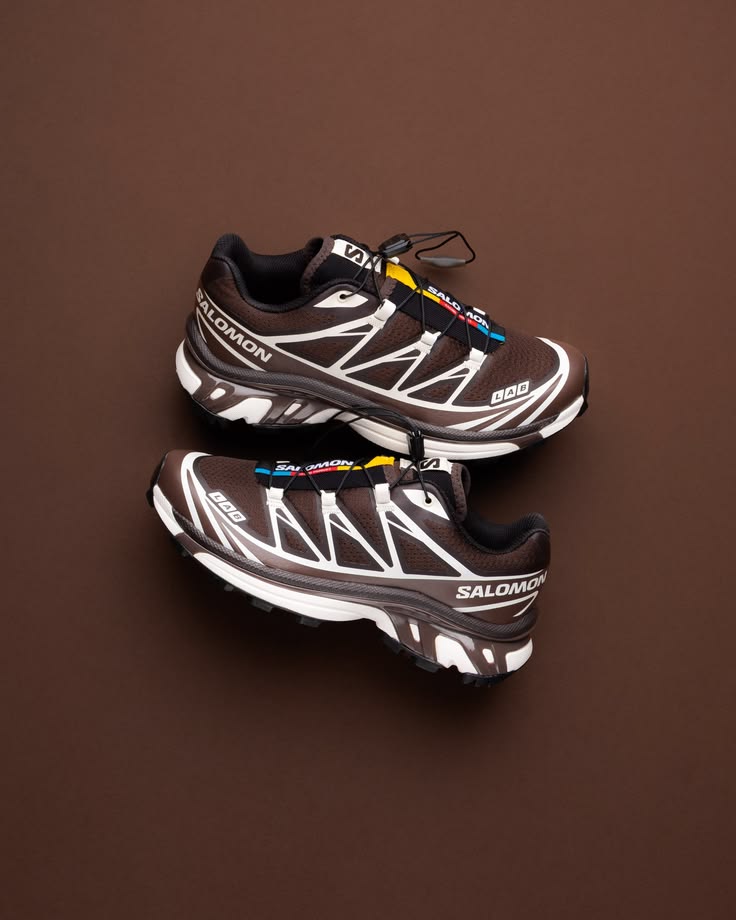 Brown Salomon: Sleek Winter Trail Sneakers